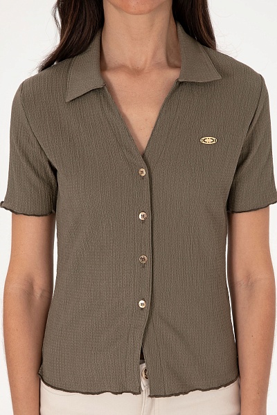 Футболка из жатого материала - G082SZ0OG0SELEN Рубашка жен. (VR052, M)