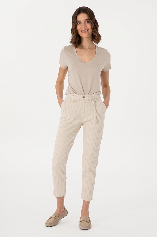 Брюки с добавлением льна укороченные - G082SZ0800LILIANA Джинсы жен. (VR019, 40)