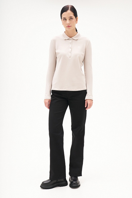 Поло с длинным рукавом из хлопка - G082SZ0820ART_TPG_SK025 Толстовка жен. (VR049, 2XS)