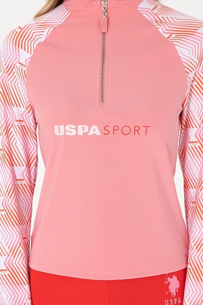 Толстовка спортивная с воротником на молнии - G082SZ0820S_SORA Толстовка жен. (VR041, L)