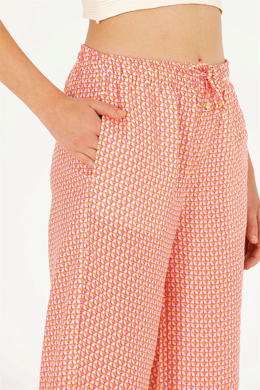 Брюки на кулиске широкие - G082SZ0780LEONA Брюки жен. (VR023, 34)