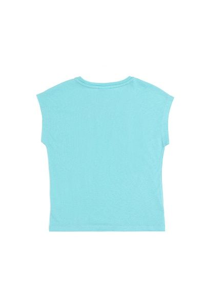 Футболка из хлопка с надписью из пайеток для девочек - G084SZ0110SAYE Футболка жен. детс. (VR090, 3_4)
