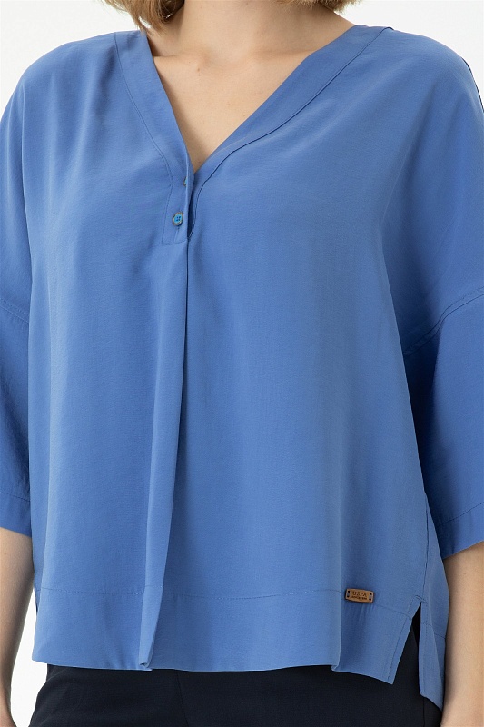 Блузка из модала c рукавом 3/4 свободная - G082SZ0040RC_FALAMUS Сорочка жен. (VR045, 36)