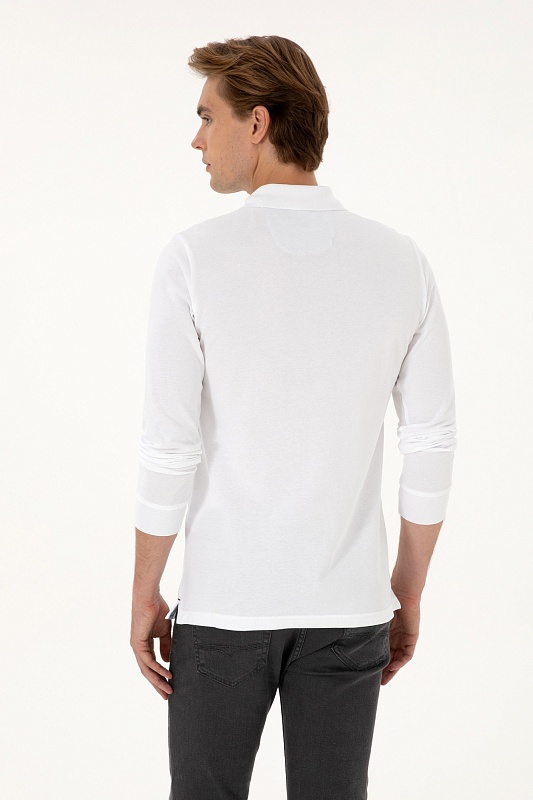 Поло с длинным рукавом из хлопка - G081SZ0820TP01SK025 Толстовка муж. (VR013, M)