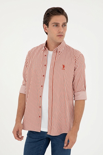 Рубашка в полоску прямая - G081SZ0040EGAN024K Сорочка муж. (VR031, 4XL)