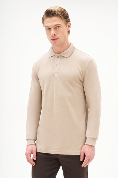 Поло с длинным рукавом из хлопка - G081SZ0820ART_TP01SK025 Толстовка муж. (VR088, XS)