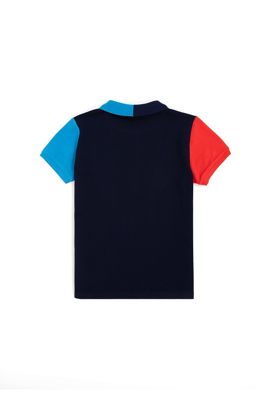 Футболка-поло из хлопка с контрасный дизайном для мальчиков - G083SZ0110T_REYNKIDS Футболка муж. детс. (VR033, 5_6)