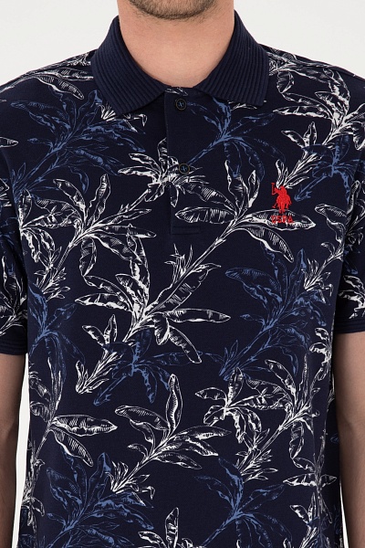 Футболка-поло из хлопка с принтом - G081SZ0110WALO Футболка муж. (VR033, 2XL)