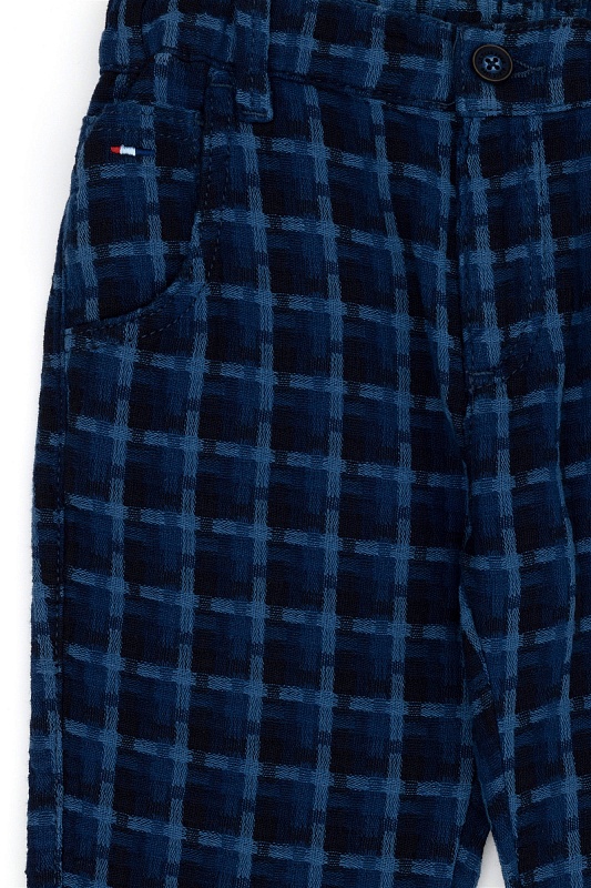 Брюки в клетку зауженные к низу  для мальчиков - G083SZ0800ZAYAKIDS Джинсы муж. детс. (DN0023, 5_6)