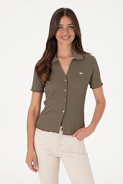 Футболка из жатого материала - G082SZ0OG0SELEN Рубашка жен. (VR052, M)