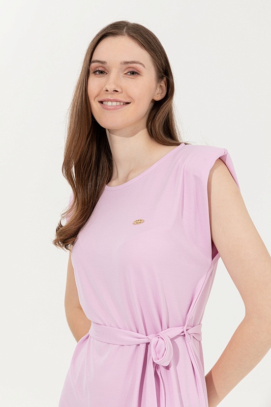 Платье мини из модала с подплечниками - G082SZ0750FAYIK Платье жен. (VR211, XS)