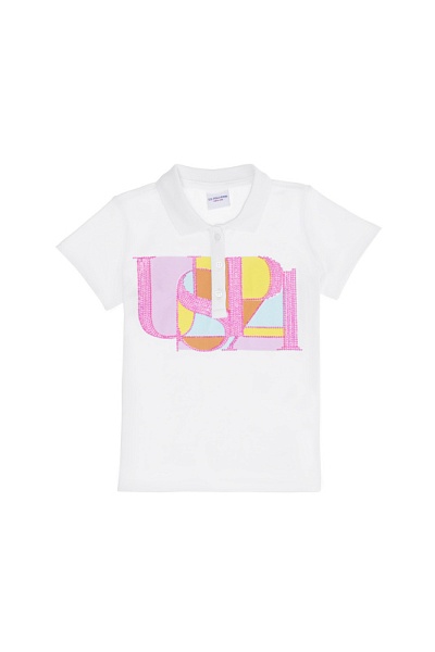 Футболка-поло из хлопка с принтом из пайеток для девочек - G084SZ0110PARADIS Футболка жен. детс. (VR013, 11_12)