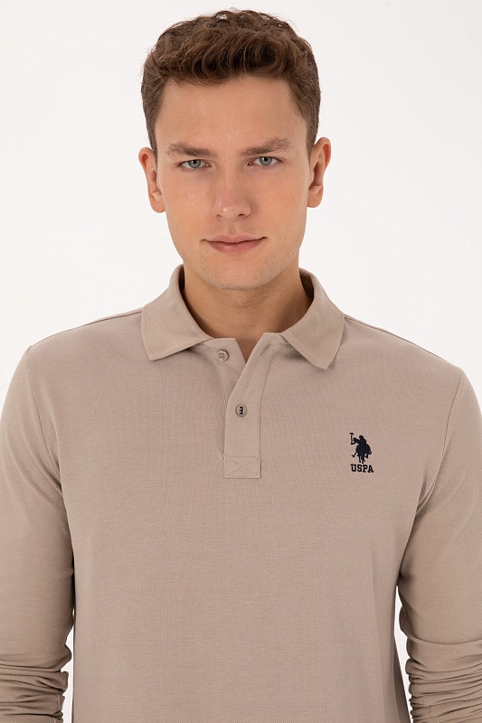 Поло с длинным рукавом из хлопка - G081SZ0820TP01SK025 Толстовка муж. (VR088, M)