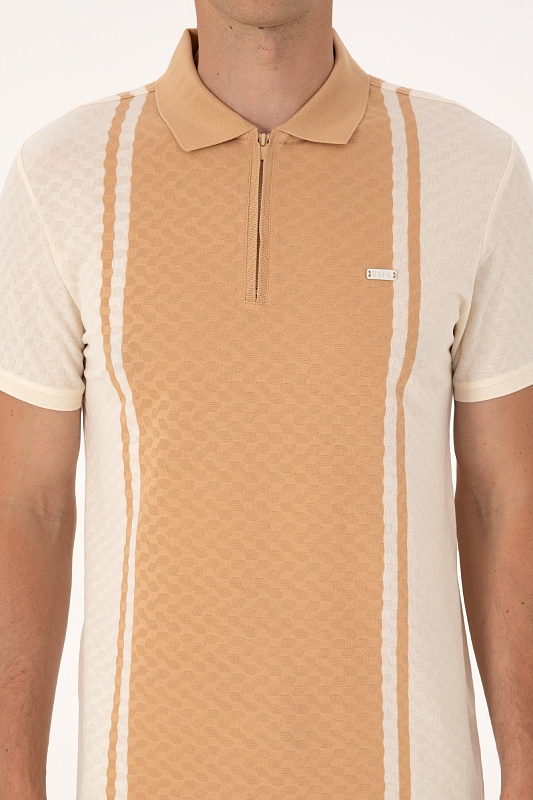 Футболка-поло из хлопка с воротником на молнии - G081SZ0110ZORKAS Футболка муж. (VR019, XS)