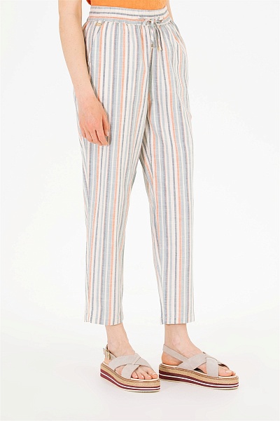Джинсы широкие в полоску на кулиске - G082SZ0800ZENNY Джинсы жен. (VR139, 34)