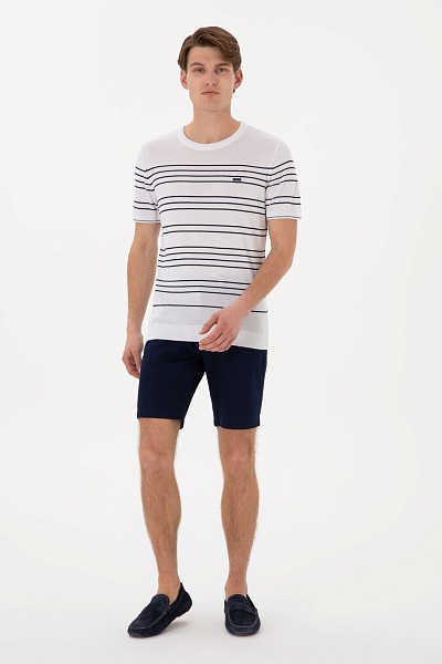 Футболка из смесовой вискозы в полоску - G081SZ0TK0MAKSIM Кофта муж. (VR013, XL)
