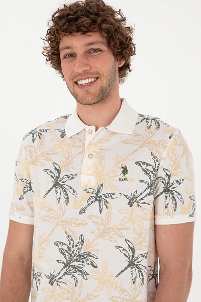 Футболка-поло из хлопка с принтом - G081SZ0110WALO Футболка муж. (VR013, L)