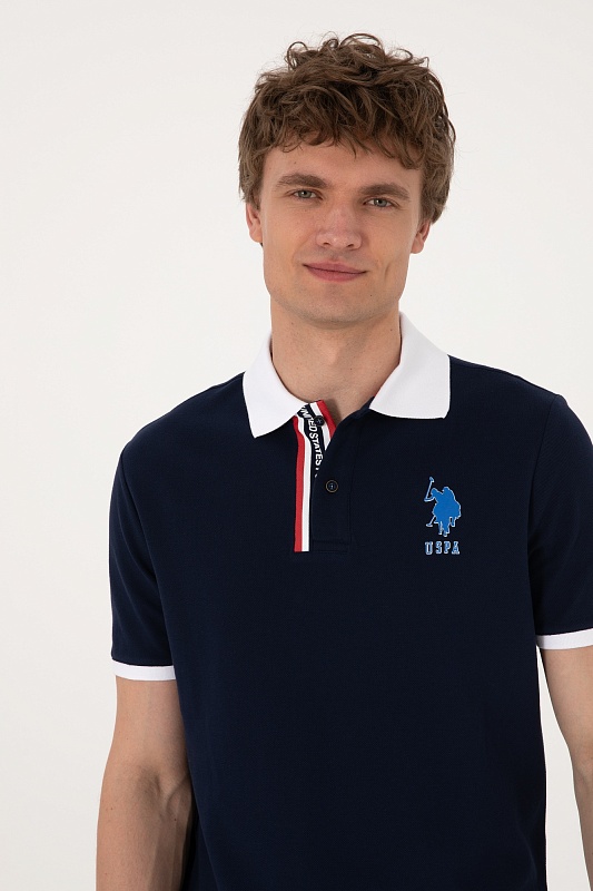 Футболка-поло из хлопка с контрастным дизайном - G081SZ0110T_OLFAS135 Футболка муж. (VR033, S)