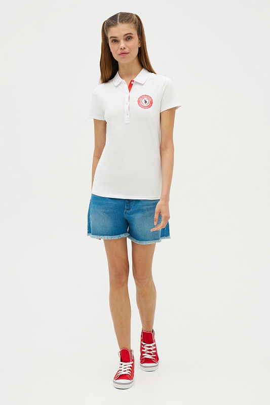Футболка-поло  из хлопка - G082SZ0110R-MUPTI Футболка жен. (VR013, XS)