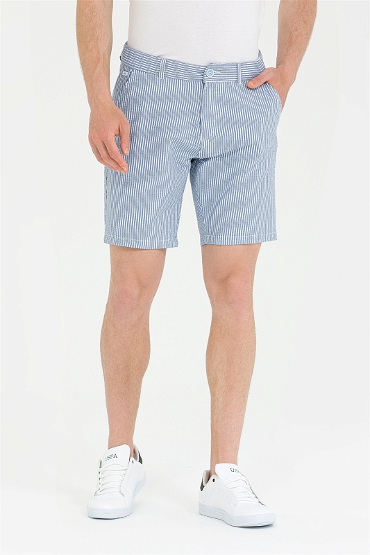 Шорты из смесового хлопка в полоску из жатой ткани - G081SZ0310GELLER Бермуды муж. (VR036, 29)