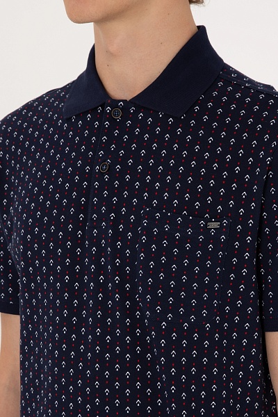 Футболка-поло из хлопка с узором - G081SZ0110PALY Футболка муж. (VR033, 4XL)