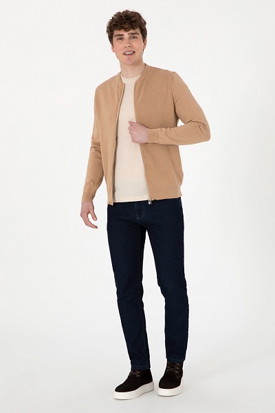 Кардиган на молнии из хлопка - G081SZ0TH0BOMBER_BSK24 Кардиган муж. (VR122, L)