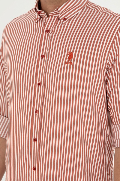 Рубашка в полоску прямая - G081SZ0040EGAN024K Сорочка муж. (VR031, 4XL)