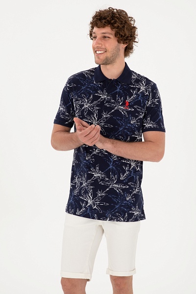 Футболка-поло из хлопка с принтом - G081SZ0110WALO Футболка муж. (VR033, 2XL)