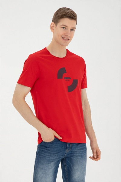 Футболка с принтом - G081SZ0110YAMO Футболка муж. (VR030, XL)