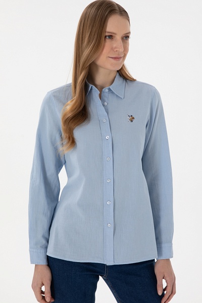 Рубашка с добавлением льна прямая - G082SZ0040ELMY025Y Сорочка жен. (VR003, 40)