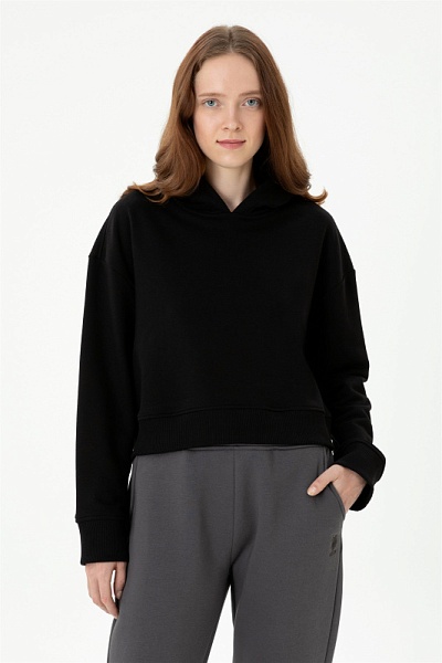 Худи с принтом на спине укороченное - G082GL0820RC-GAPIN Толстовка жен. (VR046, XL)