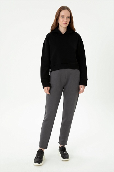 Худи с принтом на спине укороченное - G082GL0820RC-GAPIN Толстовка жен. (VR046, XL)