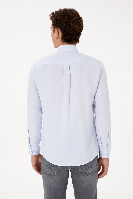 Рубашка из смесового хлопка приталенная - G081SZ0040E_METO25K Сорочка муж. (VR003, 3XL)
