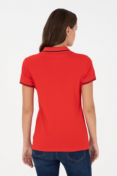 Футболка-поло с контрастной окантовкой - G082GL0110GLORIA24 Футболка жен. (VR030, XL)