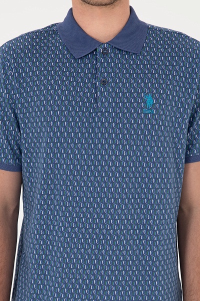 Футболка-поло из хлопка с узором - G081SZ0110LAST Футболка муж. (VR059, XL)