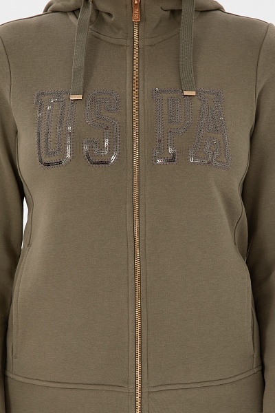 Толстовка на молнии с капюшоном - G082SZ0820SW0125 Толстовка жен. (VR052, S)