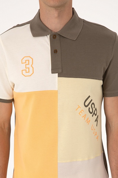 Футболка-поло из хлопка с контрастными вставками - G081SZ0110T_ILGA Футболка муж. (VR183, 2XS)