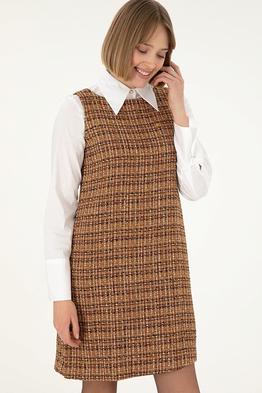 Твидовый сарафан мини - G082SZ0320NERON Платье жен. (VR153, 38)