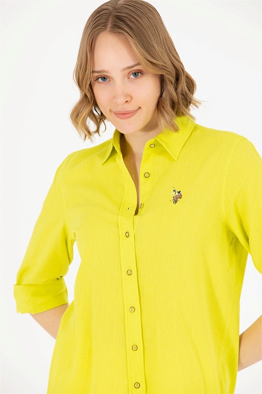 Рубашка из хлопка с добавлением льна прямая - G082SZ0040ELMY023Y Сорочка жен. (VR168, 34)