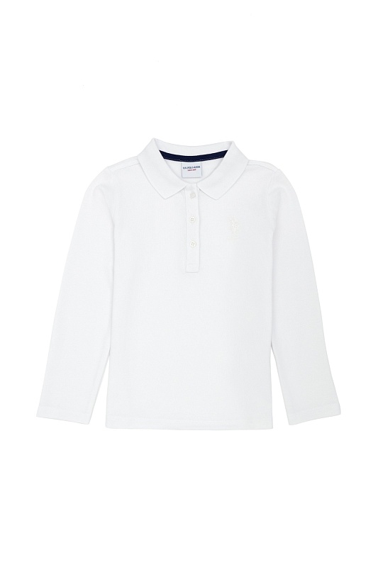 Поло с длинным рукавом из хлопка для девочек - G084SZ0820TP01-SK023 Толстовка жен. детс. (VR013, 3_4)