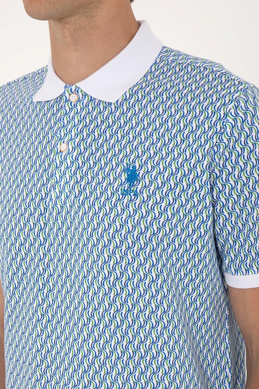 Футболка-поло из хлопка с узором - G081SZ0110LAST Футболка муж. (VR013, M)