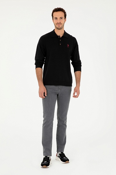 Поло с длинным рукавом трикотажное из хлопка - G081SZ0TK0POLO24K_E Кофта муж. (VR046, L)