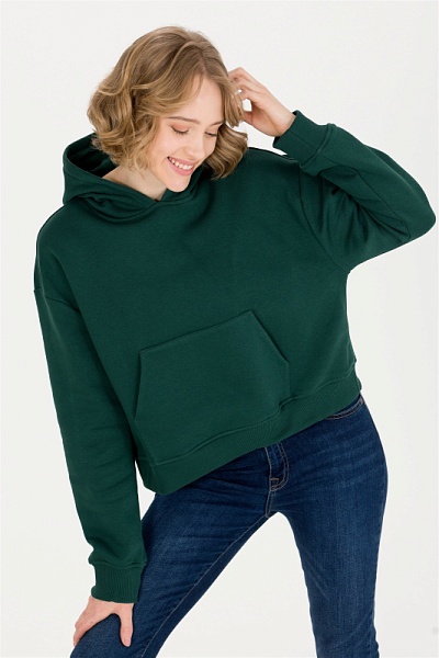 Худи укороченное оверсайз - G082SZ0820KUR Толстовка жен. (VR054, 2XS)