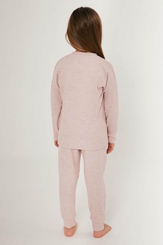 Пижама трикотажная с вышивкой для девочек - G084SZ0HF0US1639 Костюм дом. жен. детс. (VR041, 5-6)