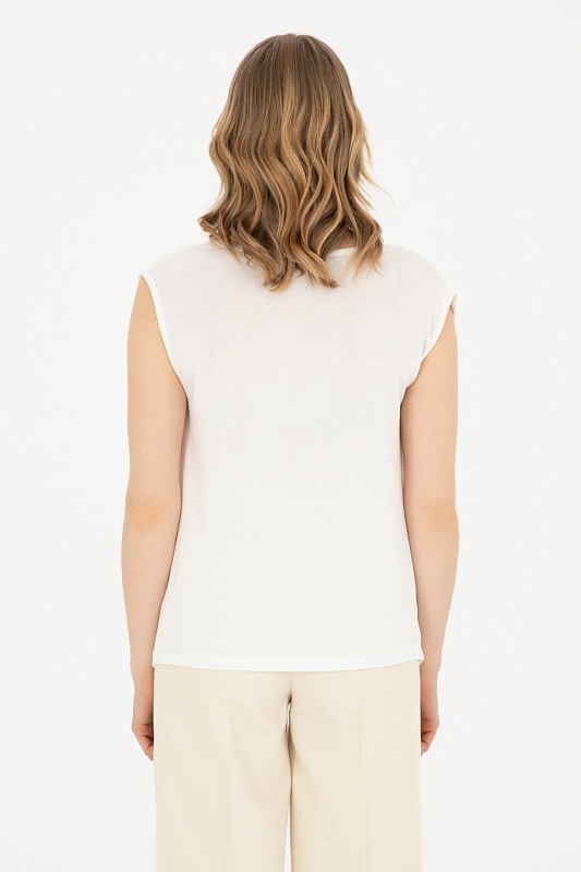 Блузка без рукавов трикотажная - G082SZ0110PAOLA Футболка жен. (VR019, XS)