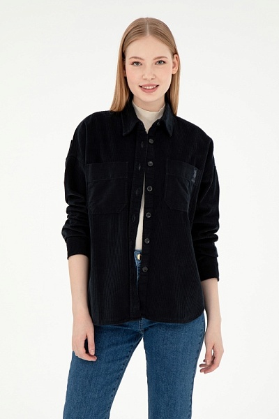 Рубашка вельветовая свободная - G082SZ0040CLAIRE Сорочка жен. (VR046, 34)