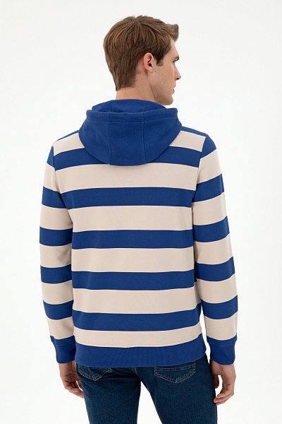 Худи без кармана в полоску - G081SZ0820BASKO_E Толстовка муж. (VR028, M)