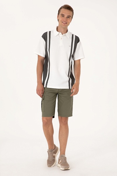 Шорты карго из хлопка - G081SZ0310CURVIS Бермуды муж. (VR111, 31)