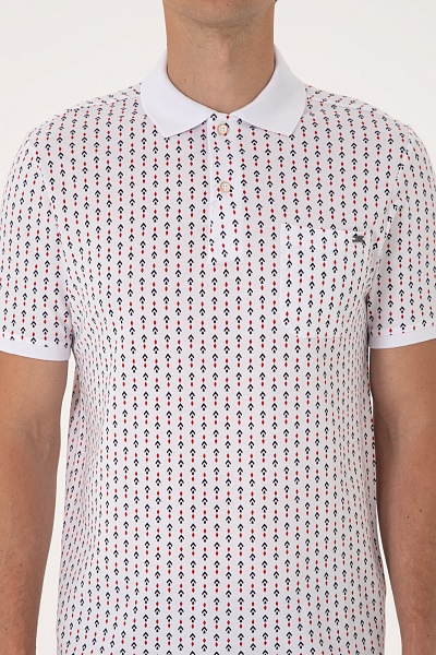 Футболка-поло из хлопка с узором - G081SZ0110PALY Футболка муж. (VR013, 2XL)