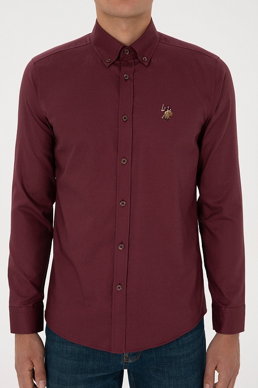 Рубашка из хлопка приталенная - G081SZ0040CEDCOLOR025K Сорочка муж. (VR177, S)